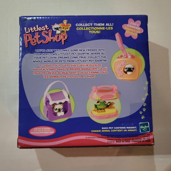 2006 LPS Portable Pets Gift Set with Tree Frog 050 & RARE Hermit Crab 062 NIB - Picture 6 of 6